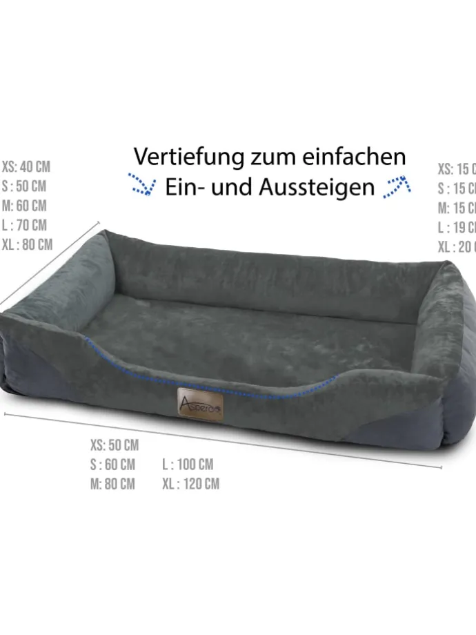 Hundebett Hanko in Anthrazit