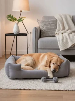 Hundebett "Kare" in Grau