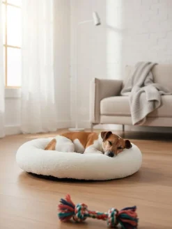 Hundebett "Pugalo" in Creme