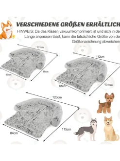 Hundebett 101x89x16cm in Grau