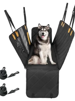 Hundedecke Auto Rückbank in Schwarz