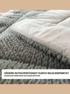 Hundedecke/Hundekissen - Wildlederimitat - Größe S (73 x 45 cm) - grau