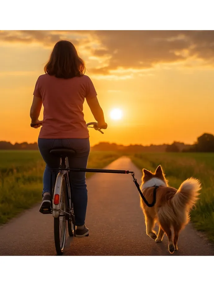 Hunde-Fahrradleine in Schwarz