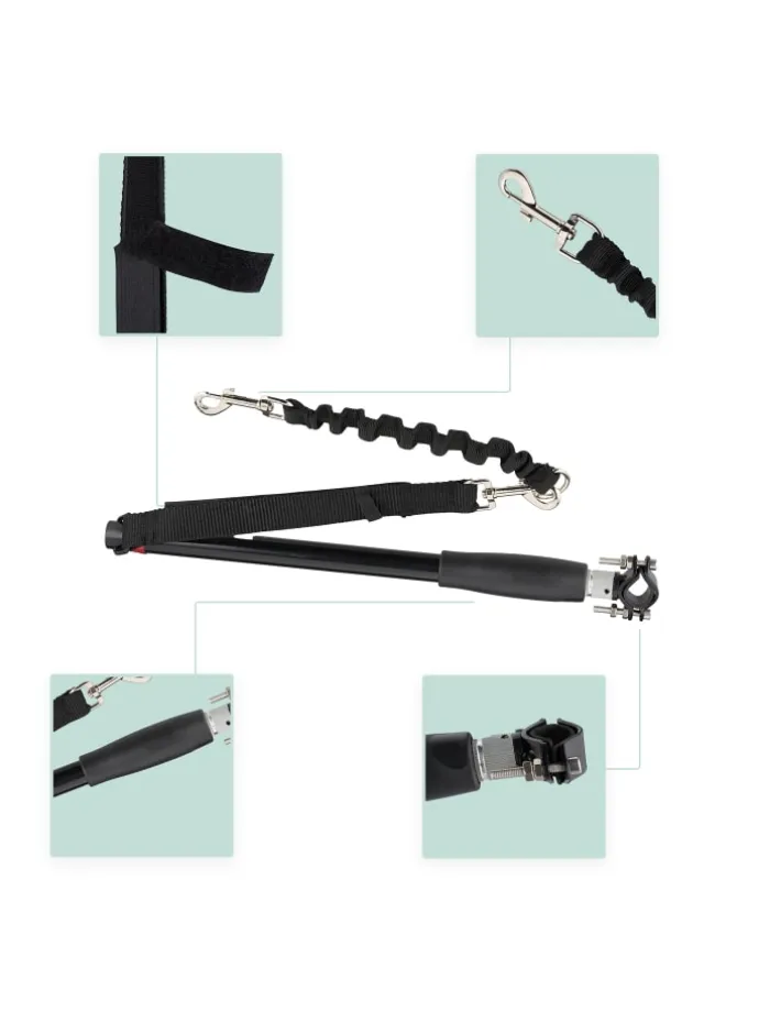 Hunde-Fahrradleine in Schwarz