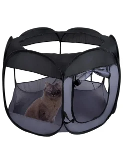 Hundegehege in Grau - (H)75 x Ø 100 cm