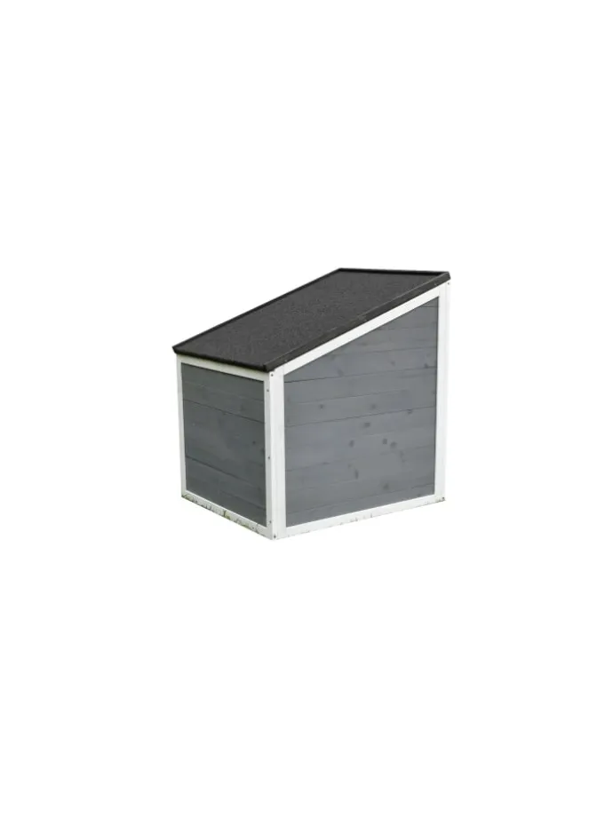 Hundehütte in Grau/ Weiß – (B)71 x (H)77 x (T)58 cm