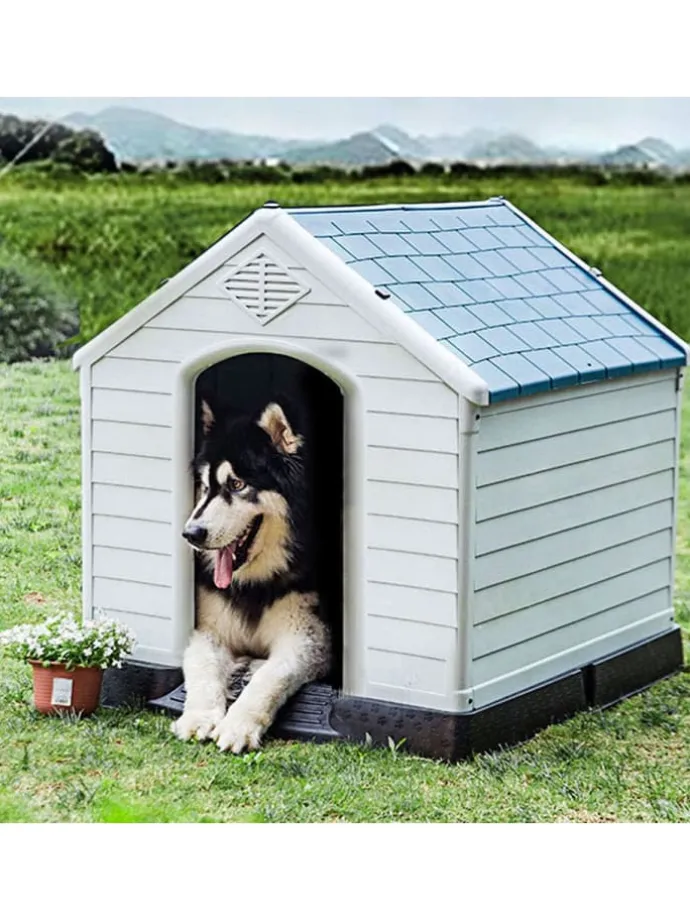 Hundehütten M in Weiß