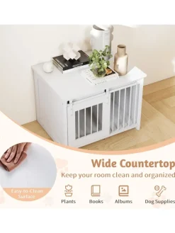 Hundekäfig 80 x 60 x 60 cm in Weiß