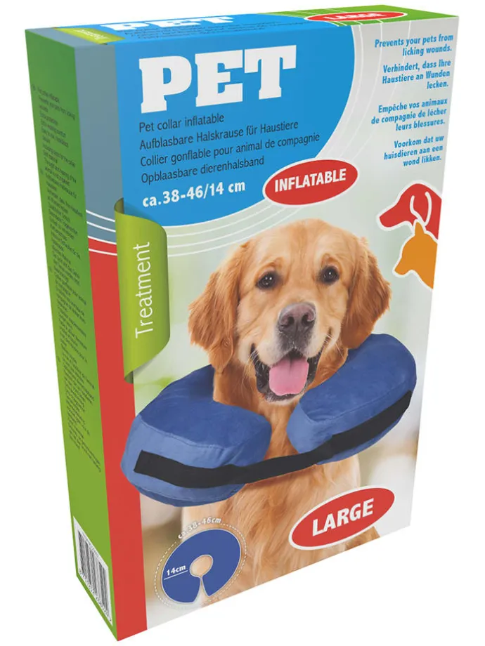 Hunde-Nackenkissen in Blau - Größe L