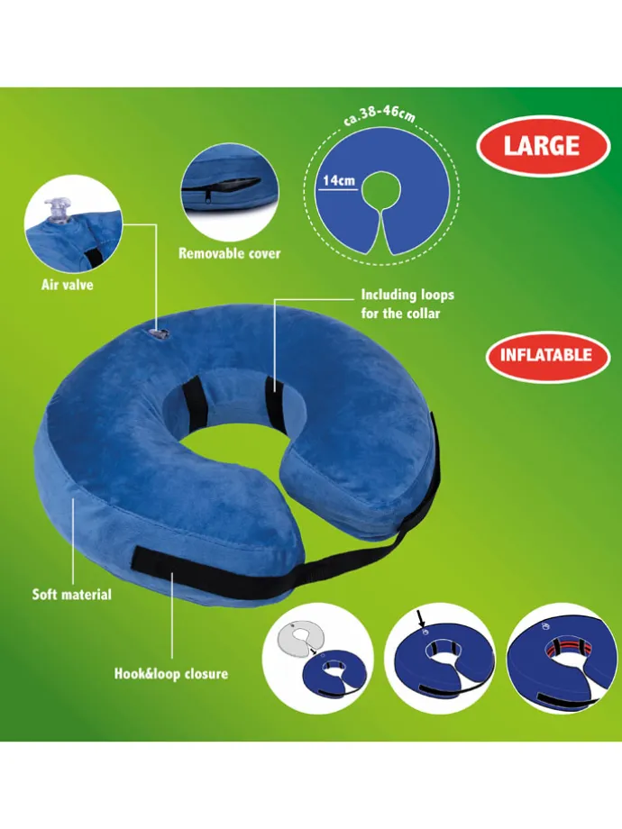 Hunde-Nackenkissen in Blau - Größe L