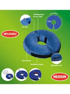 Hunde-Nackenkissen in Blau - Größe M