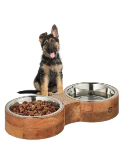 Hundenapfbar in Natur/ Silber - (B)48 x (H)8 x (T)22 cm