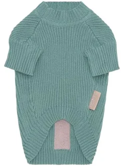 Hundepullover in Mint/ Rosa