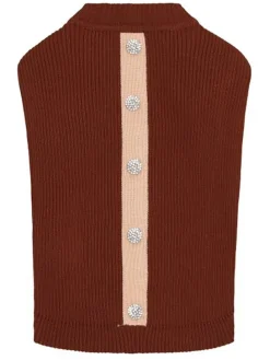 Hundepullover in Rot/ Creme