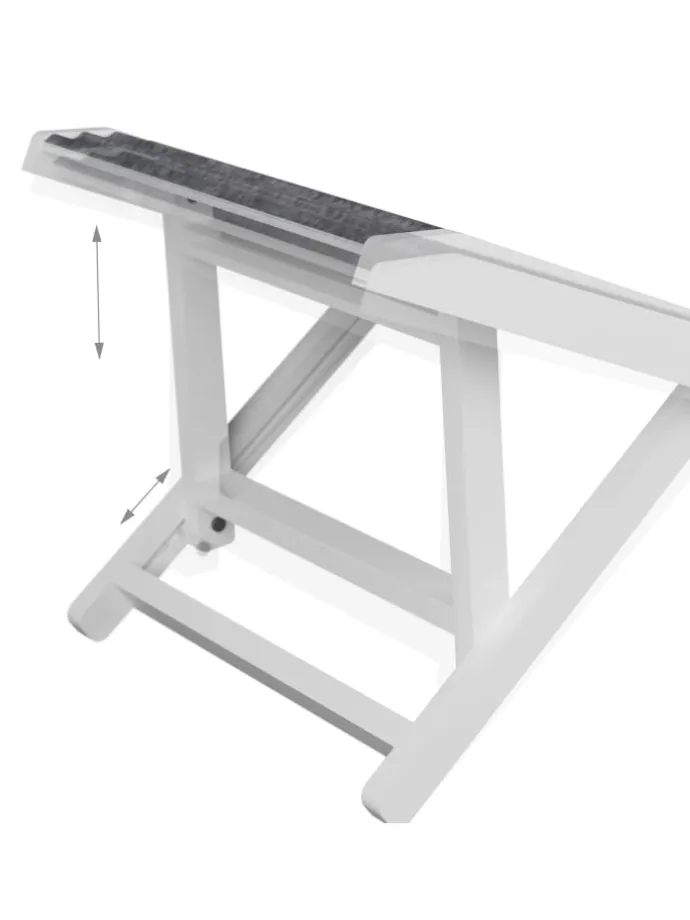 Hunderampe in Grau/ Weiß