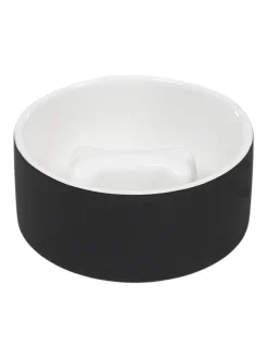 Hundeschüssel "Slow Feed" in Schwarz - Ø15,4 cm