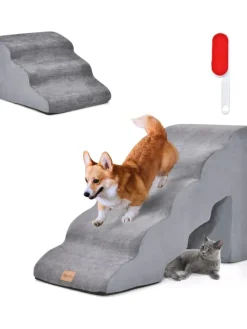 Hundetreppe 5+3 Stufen in Grau