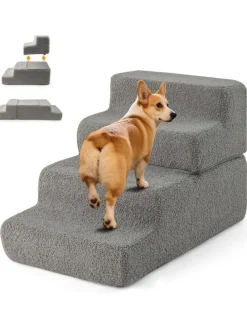 Hundetreppe 4 Stufen in Grau