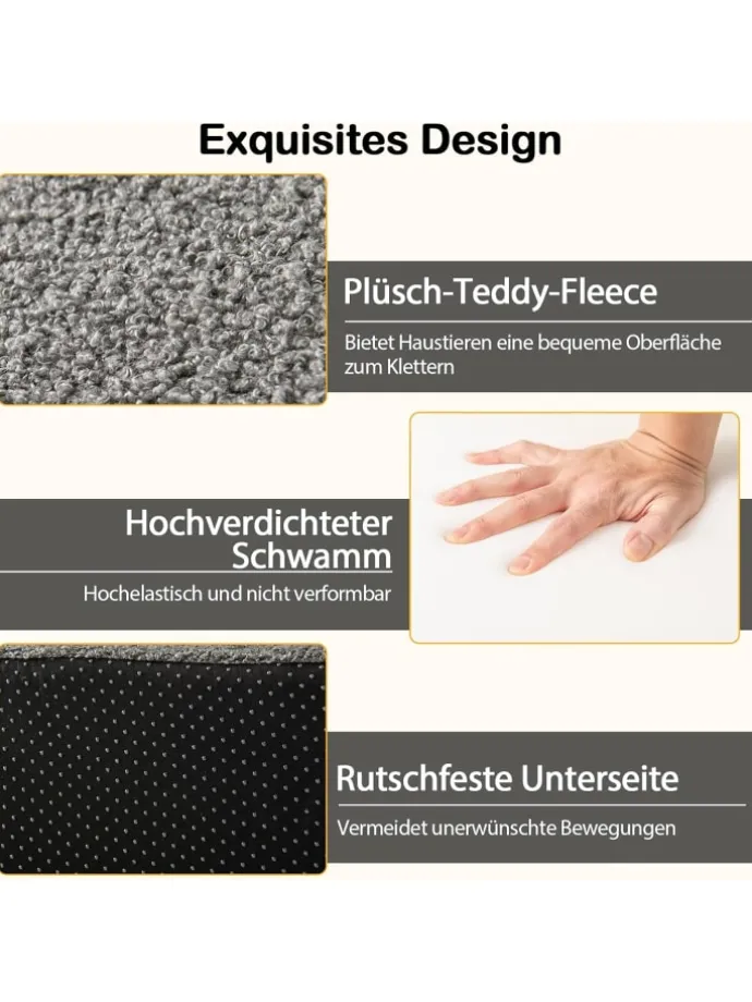 Hundetreppe 4 Stufen in Grau