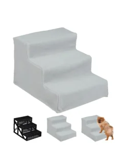 Hundetreppe in Grau - (B)35x (H)30 x (T)45 cm