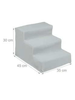 Hundetreppe in Grau - (B)35x (H)30 x (T)45 cm