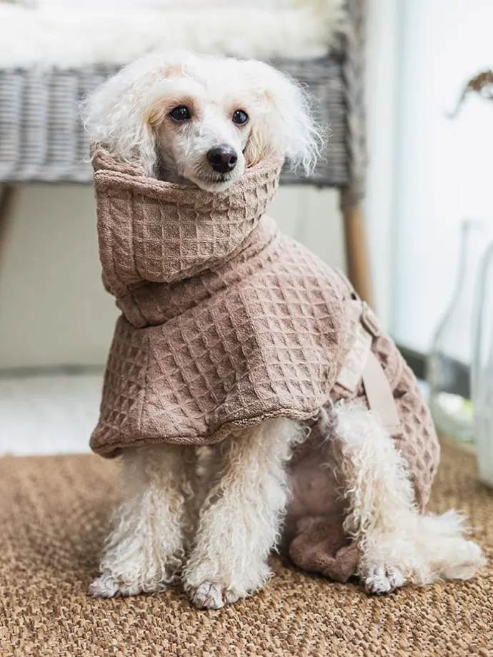 Hunde-Trockenmantel in Beige