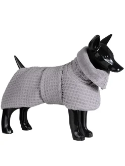 Hunde-Trockenmantel in Grau