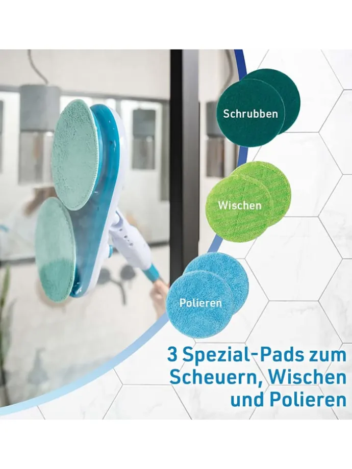 Hurricane Akku Wischer Floating Mop in Blau