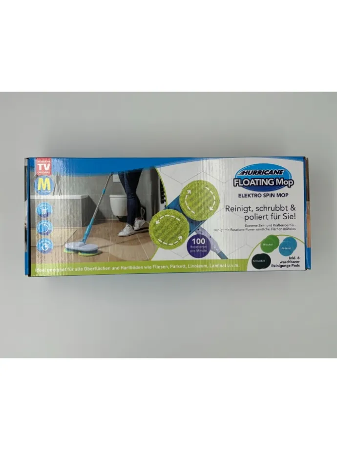 Hurricane Akku Wischer Floating Mop in Blau