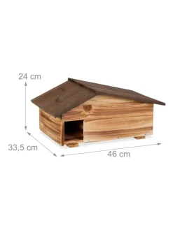 Igelhaus in Braun - (B)46 x (H)24 x (T)33,5 cm