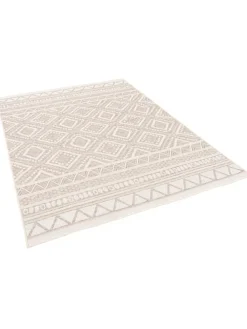 In & Outdoor Teppich Flachgewebe Ottawa Ethno in Beige