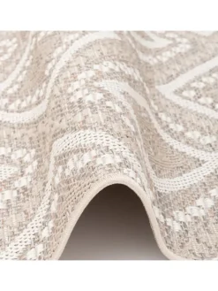 In & Outdoor Teppich Flachgewebe Ottawa Ethno in Beige