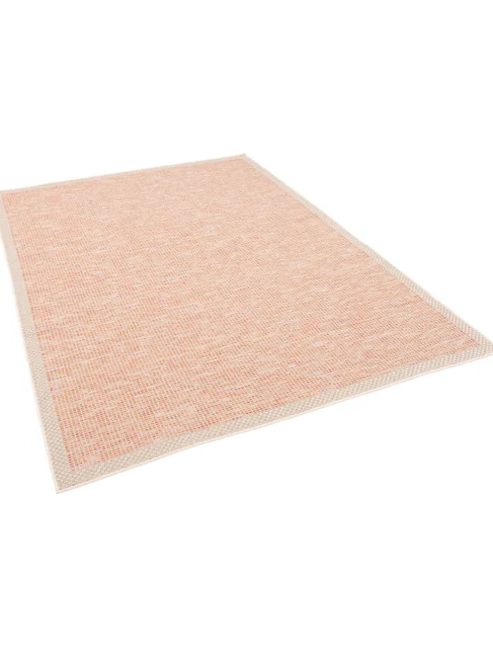 In & Outdoor Teppich Flachgewebe Ottawa Bordüre in Terracotta