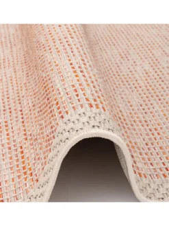 In & Outdoor Teppich Flachgewebe Ottawa Bordüre in Terracotta