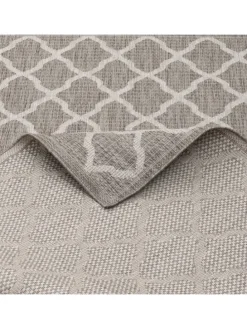 In & Outdoor Teppich Flachgewebe Valencia Modern in Grijs
