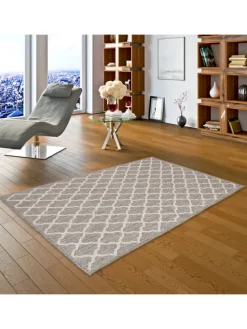 In & Outdoor Teppich Flachgewebe Valencia Modern in Grijs