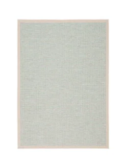 In & Outdoor Teppich Flachgewebe Ottawa Bordüre in Türkis