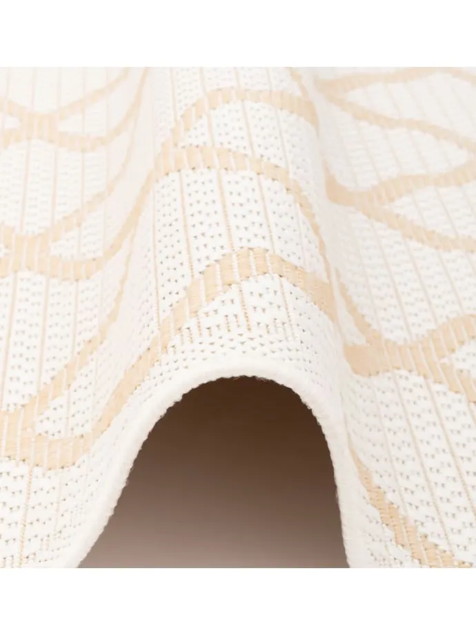 In & Outdoor Teppich Flachgewebe Valencia Modern in Creme