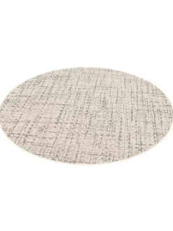In & Outdoor Teppich Oslo Trend Rund in Creme