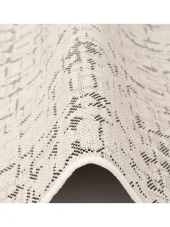 In & Outdoor Teppich Oslo Trend Rund in Creme