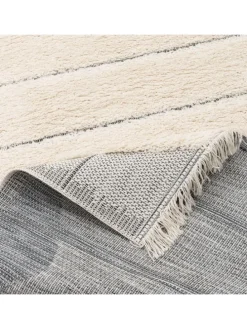 In & Outdoor Teppich Shaggy Sylt Trend in Grijs