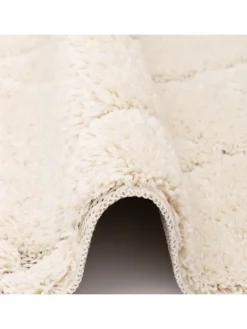 In & Outdoor Teppich Shaggy Sylt Rauten in Creme