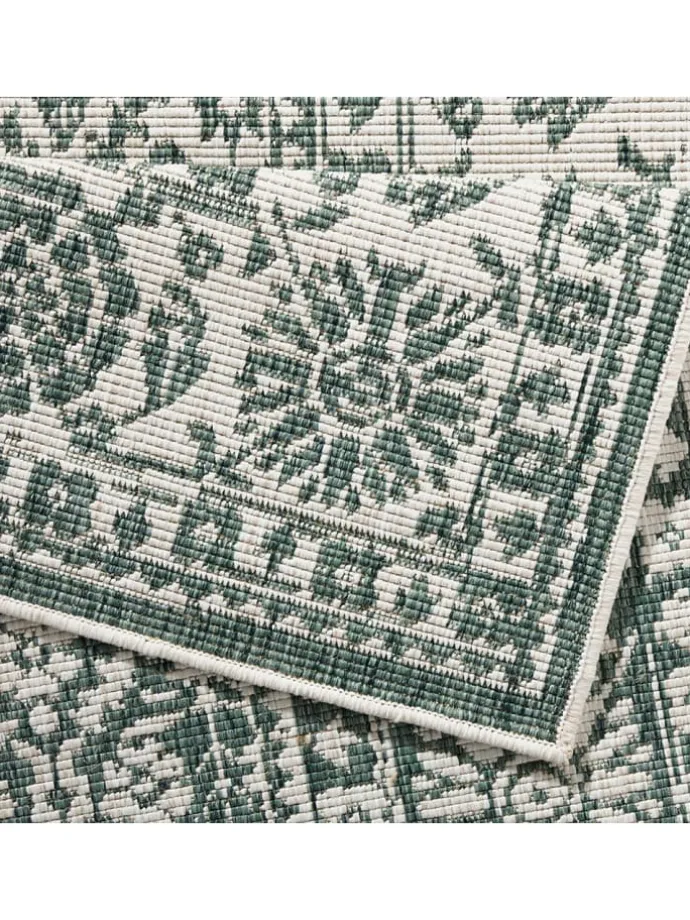 In- & Outdoor Wendeteppich Curacao Grün Creme