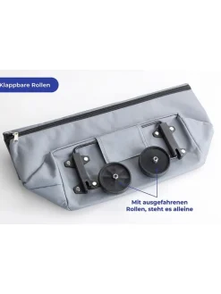 2in1 Einkaufstrolley in Hellblau - (B)32 x (H)50 x (T)15 cm