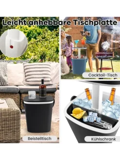 3-in-1 Kühltisch Cool Bar in Schwarz
