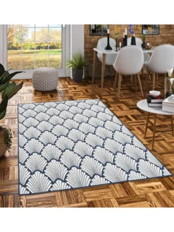 In- und Outdoor Teppich Beidseitig Cape Cod Modern in Blau