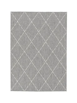 In- und Outdoor Teppich Beidseitig Newport Rauten in Grijs