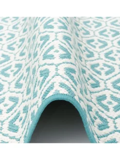 In- und Outdoor Teppich Beidseitig Cape Cod in Türkis