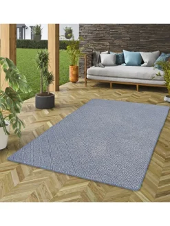 In- und Outdoor Teppich Beidseitig Newport Modern in Blau