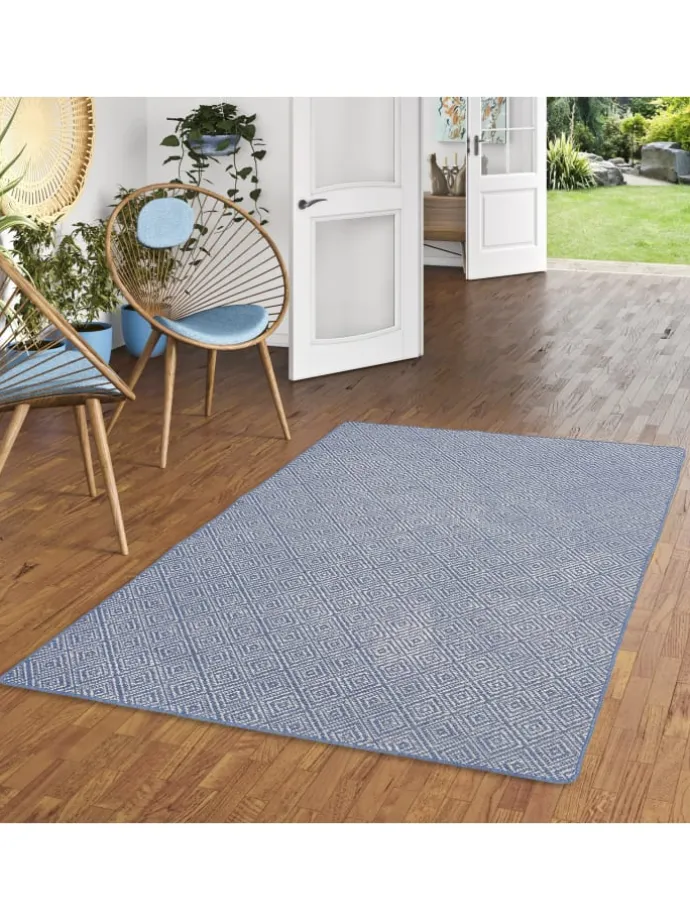 In- und Outdoor Teppich Beidseitig Newport Modern in Blau